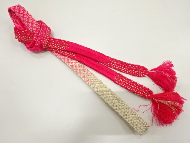 JAPANESE KIMONO / HAND-TIED OBIJIME